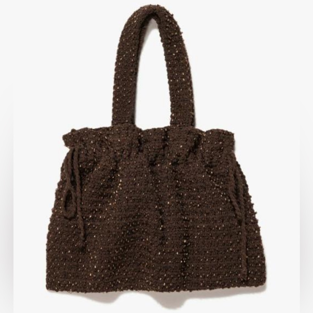 FRAME x Julia Sarr-Jamois Crochet Beaded Handbag- Brown